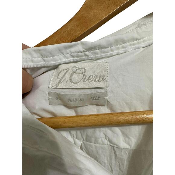 J.crew‎ classic- fit lightweight cotton poplin ruffle-sleeve shirt 20 #ay686 - Picture 3 of 6